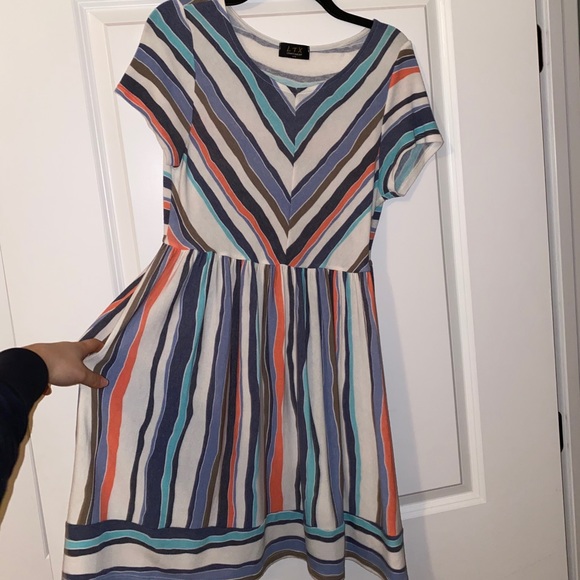 Multicolor Stripe Dress - Picture 8 of 8